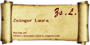 Zsingor Laura névjegykártya
